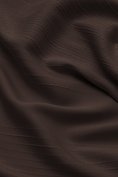 praye Striped Textured Shawl Brown