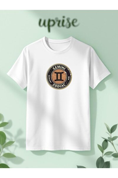 Vordevia تي شيرت قطني كبير الحجم مطبوع عليه برج الجوزاء من الأبراج الفلكية