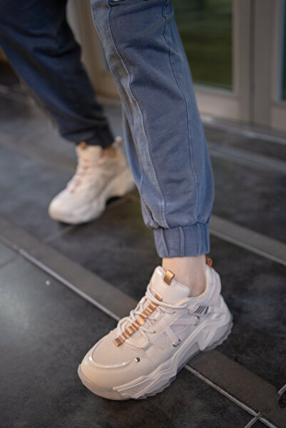 EREN SHOES BAG OSİMO Bağcıklı File Detaylı Kadın sneaker Ayakkabı