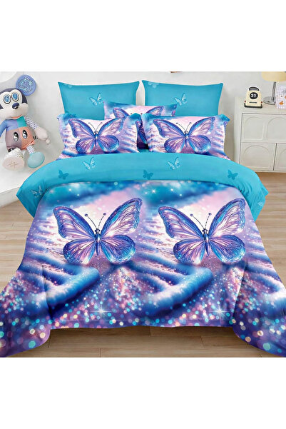 Patul Fine Cotton Linen, Sulphur, Double Bed, 2 Persons, 6 Pieces