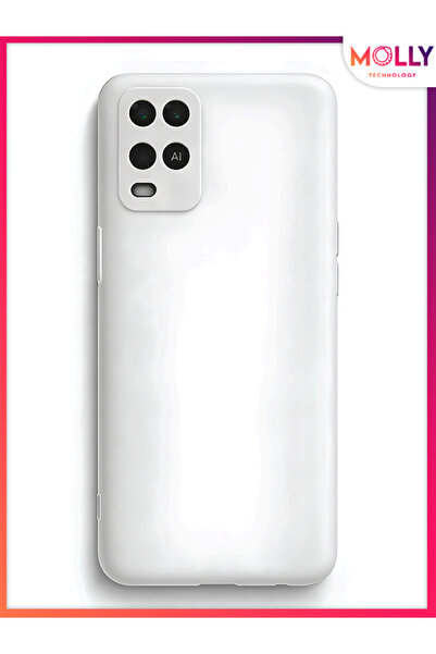 Molly White Liquid Inside Velvet Matte Silicone Case for Oppo A54