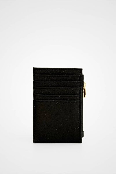 Yuka Atelier Faux Leather Wallet with Glitter Nomu Card Holder Detail