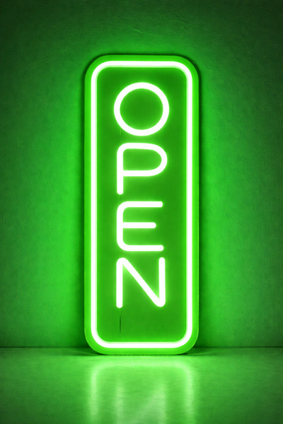 yadineonart Open Yazılı 30x15 Neon Tabela