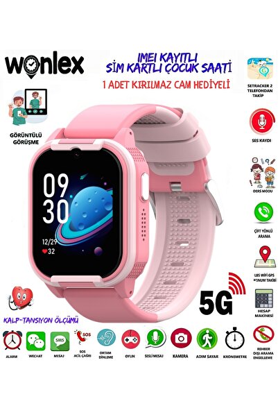ROXİVA Wonlex Ultra Mini Sim Kartlı 5G Görüntülü Kameralı Akıllı Çocuk Saati ...
