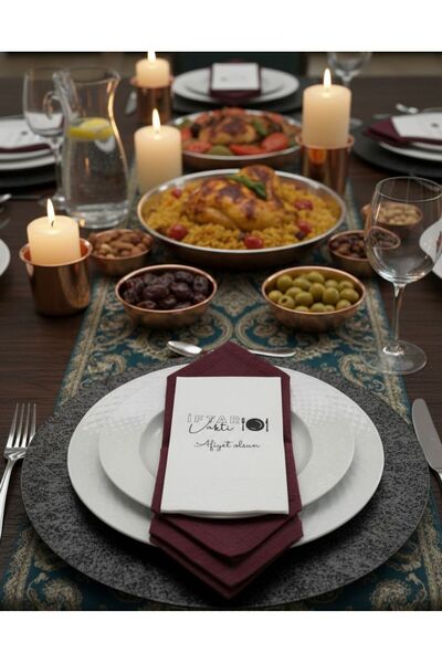 AGG Reklam مناديل تقديم الطعام المطبوعة لوقت الإفطار موديل-2 16 قطعة