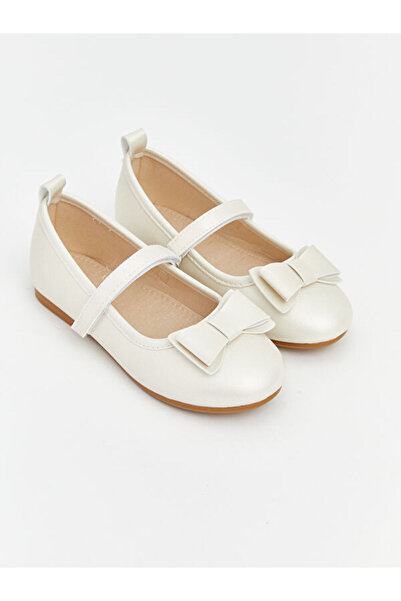 LC Waikiki Rmz Gi̇yi̇m Farkiyla Girls' Ballerina Flats with Bow Detail