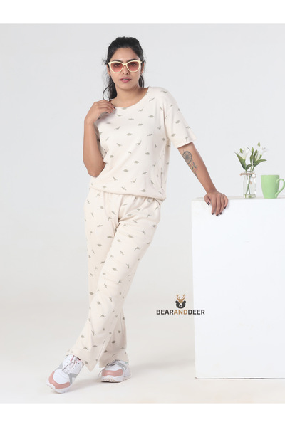 KIDONUS White animal Pattern Co-ordset