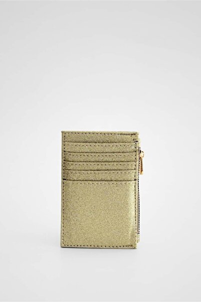 Yuka Atelier Faux Leather Wallet with Glitter Nomu Card Holder Detail