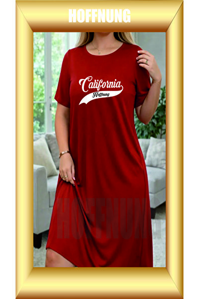 HOFFNUNG Unisex Short Sleeve Round Neck California Hoffning Printed Solid Col...