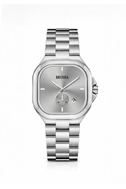 Brosha Women's light gray silver watch - The serene luxury of Silver Whisper