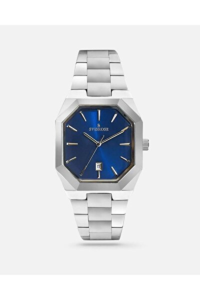 svisrose Sefrose Men's Steel Watch, Silver, Navy
