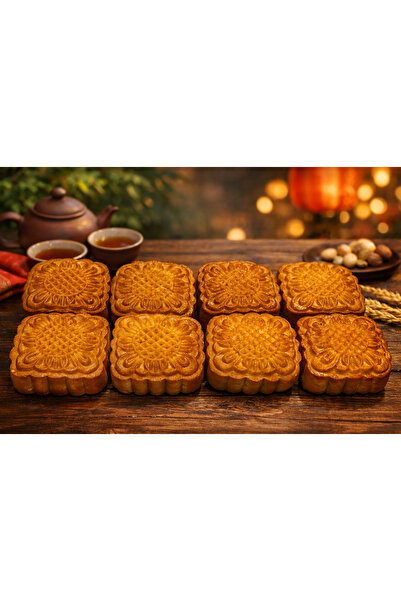 Mabbodına 3'LÜ MOONCAKE GÜLBERŞEKER CEVIZ ÜZÜM AROMALI
