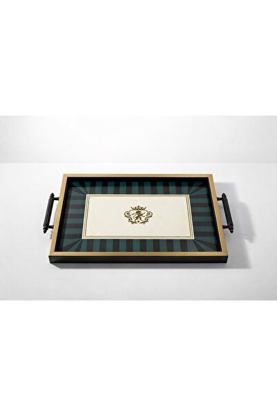 MARZEN HOME Dekoratif Kulplu Büyük Boy Servis Tepsisi – Şık Tasarım Kahve & İ...