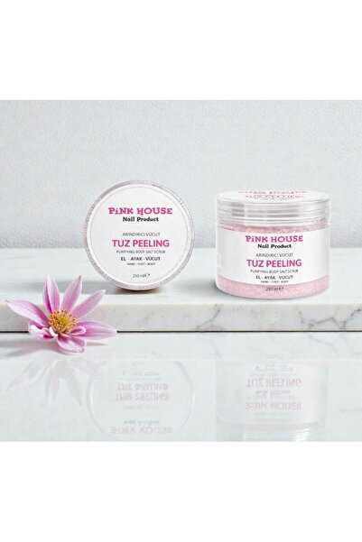 Pink House Nail Product قطعة واحدة من مقشر الملح المعطر بالبلبلا الوردي 250 م...