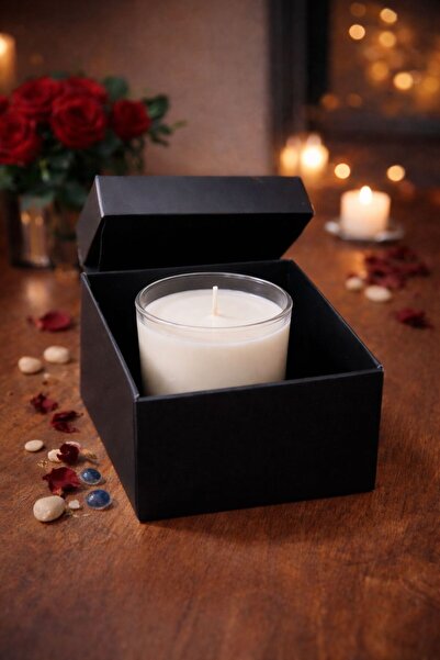 LZ STUDİO Vanilla Cloud El Yapımı Soya Mum - Vanilya Kokulu Cam Bardak Mum