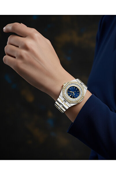 svisrose Women's steel watch in silver and gold