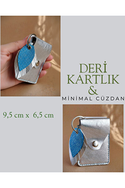 LUNA LUSTER Genuine Leather Silver Glitter Design Women's Card Holder Wallet