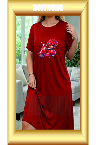 HOFFNUNG Unisex Short Sleeve Round Neck Motorcycle Flowers Printed Solid Colo...