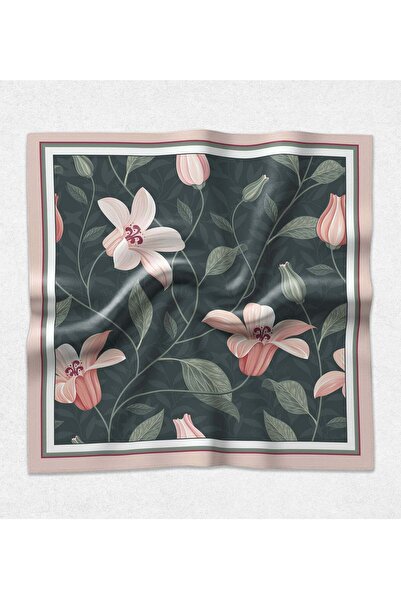 Trendmiya Pink Tulip Patterned Scarf