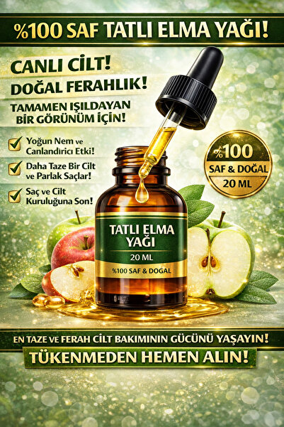 BİORGANİX Tatlı Elma Yağı 20 ML – %100 Saf & Doğal Bakım Yağı
