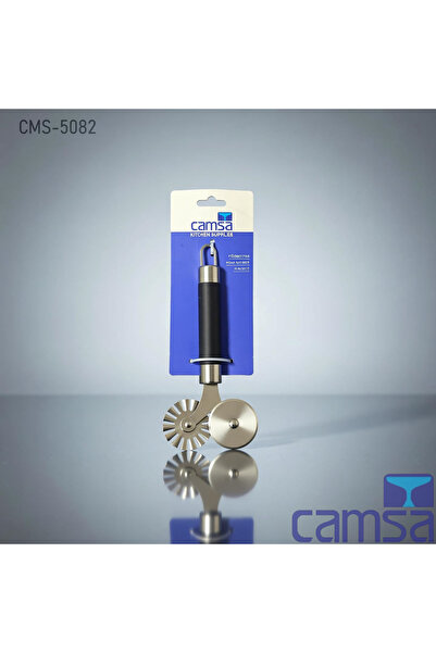 Queen’s Kitchen سكين تقطيع العجين/البيتزا ذو الرأسين باللون الأسود