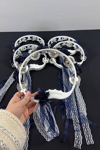 AZREN STORE Lacivert Süslü Gelin Nedime Tef Söz Sünnet Nişan Düğün Kına Geces...