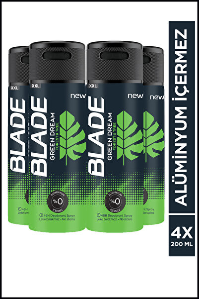 Blade Green Dream Erkek Alüminyumsuz Deodorant 4x200 Ml