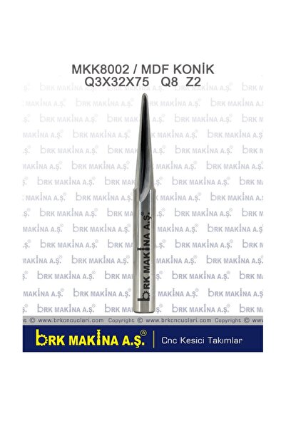 BRK MDF-AHŞAP KONİK KARBÜR FREZE Q2X32X65 Q8 Z2