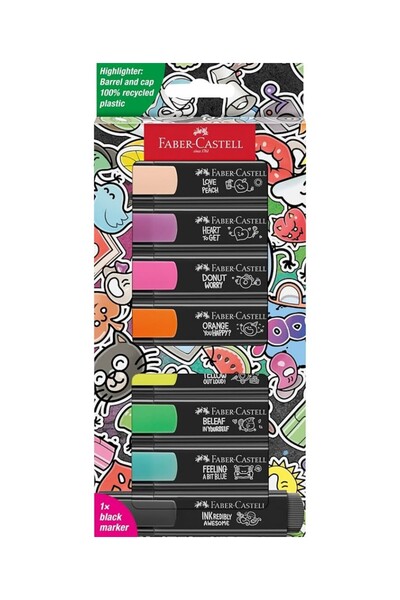 Faber Castell قلم هايلايتر فابر كاستل (قلم تحديد) جرافيتي تكستلاينر 8 ألوان