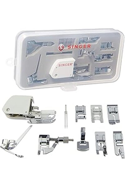 SHC42000 Singer | Dikiş Makinesi Aksesuar Seti, 9 Baskı Ayağı, İkiz İğne Ve K...