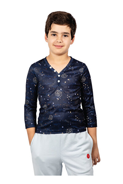 Zaecy Boys's V Neck T-Shirt 3/4th Sleeve