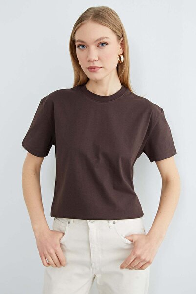 Fulla Moda Basic Crew Neck Oversize T-Shirt