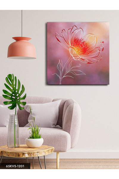 Evinemoda Translucent Floral One Piece Square Canvas - Canvas Art Print