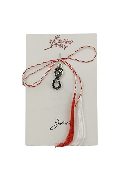 Vader Martisor Traditional, Jolie, Model Infinit, cu Snur Impletit Alb/Rosu, ...