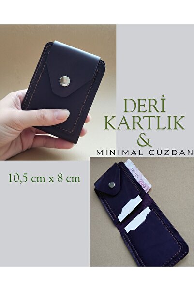 LUNA LUSTER Genuine Leather Minimal Design Women's Wallet Card Holder Purple