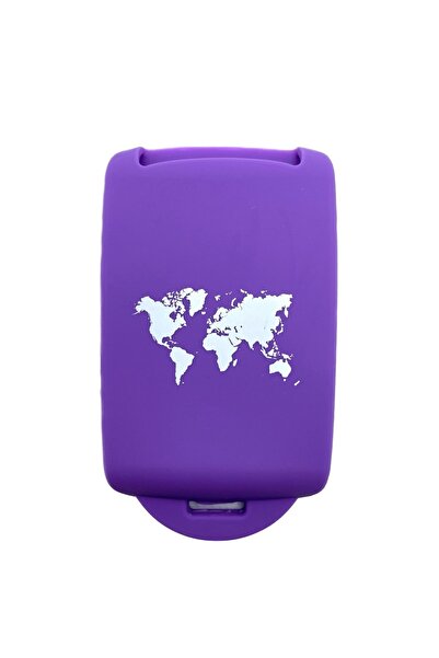 AUTOTOB Husa cheie keyless, model harta, Renault/Dacia, violet