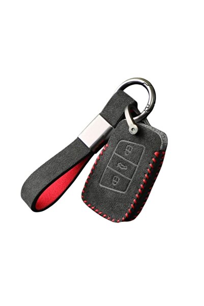 AUTOTOB Alcantara key cover, AUTOTOB®, VW Seat Skoda Cupra, black/red