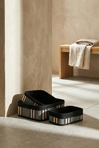 ACAR Nordic 3-Piece Bamboo Basket Set