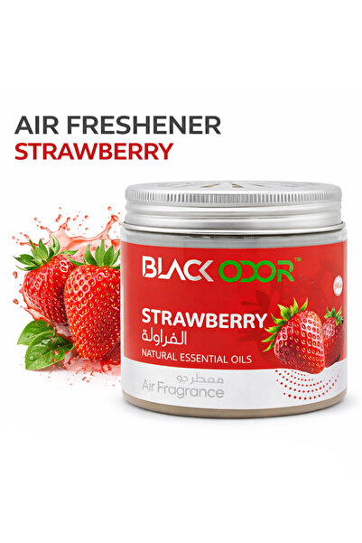 Black Odor Strawberry Air Freshener Jar with Natural Essential Oils for Car, ...