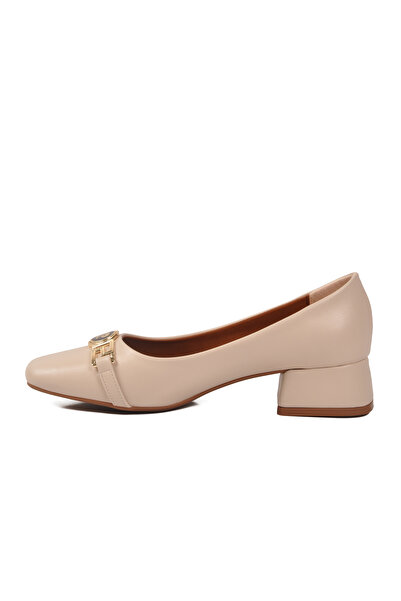 Pierre Cardin Cream Women's Heeled Shoes Pc-55128 Z