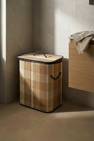 ACAR Coș dreptunghiular nordic din bambus - 50 cm