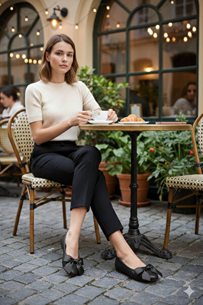 Deniz Terlik Women's Elegant Lightweight Soft Ribbon Ballet Flats |   Daily B...