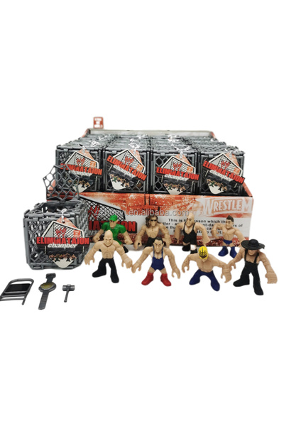 Toybox مجموعة ألعاب مصارعة تتضمن مجسمين لمصارعين، وحلبة مصارعة WWE للأطفال ال...