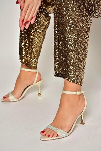 Fox Shoes Y820012004 Ten Fabric Thin Metal Heeled Women's Evening Dress Shoes