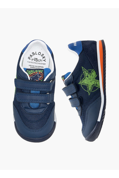 Pablosky Sports Shoes with Hook & Loop Closure, Printed