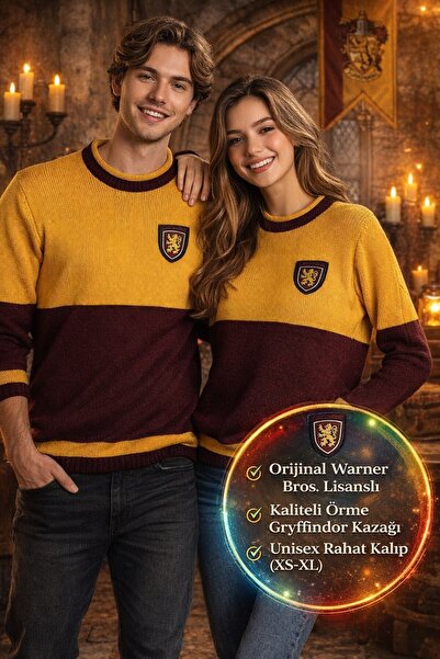 TOYFEST Harry Potter Gryffindor Quidditch Kazak Lisanslı Warner Bros Bordo Sa...