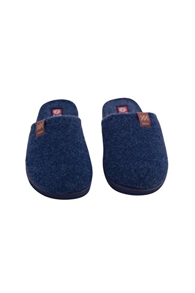 GEZER Men's Winter Felt Blue Color Home, Guest and Dowery Slippers
