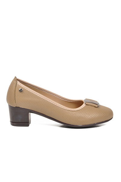 Pierre Cardin Beige Women's Heeled Shoes Pc-54940 Z