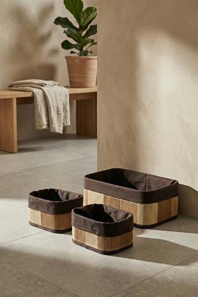 ACAR Nordic 3-Piece Bamboo Basket Set