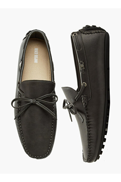 Renzo Ruganni Men Bow Trim Slip-On Loafers